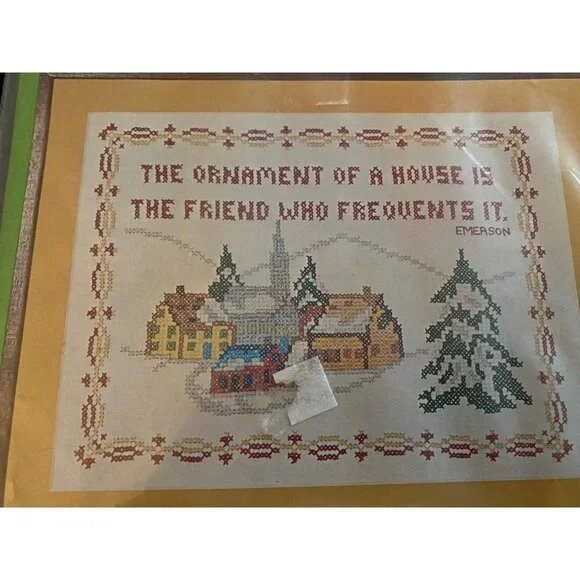 Vintage Coats & Clarks 5844 Crewel Cross Stitchery Kit Ornament Friend Emerson - Picture 2 of 6
